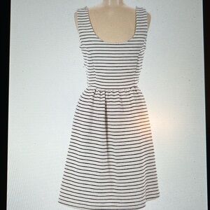 LC Lauren Conrad size large. Blue and white fit and flare dress.